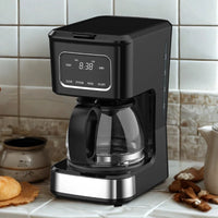 HKM-262675 High Glass Coffee Machine with 6-Cup Capacity and Non-Stick Warm Plate