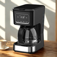 HKM-262675 High Glass Coffee Machine with 6-Cup Capacity and Non-Stick Warm Plate