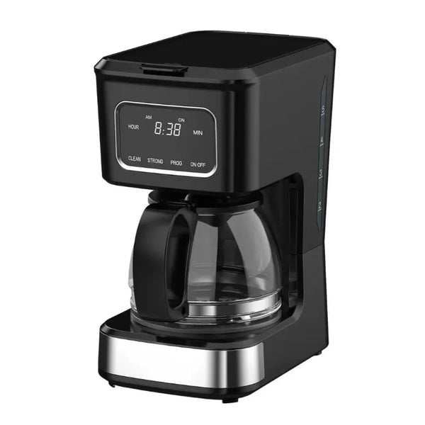 HKM-262675 High Glass Coffee Machine with 6-Cup Capacity and Non-Stick Warm Plate