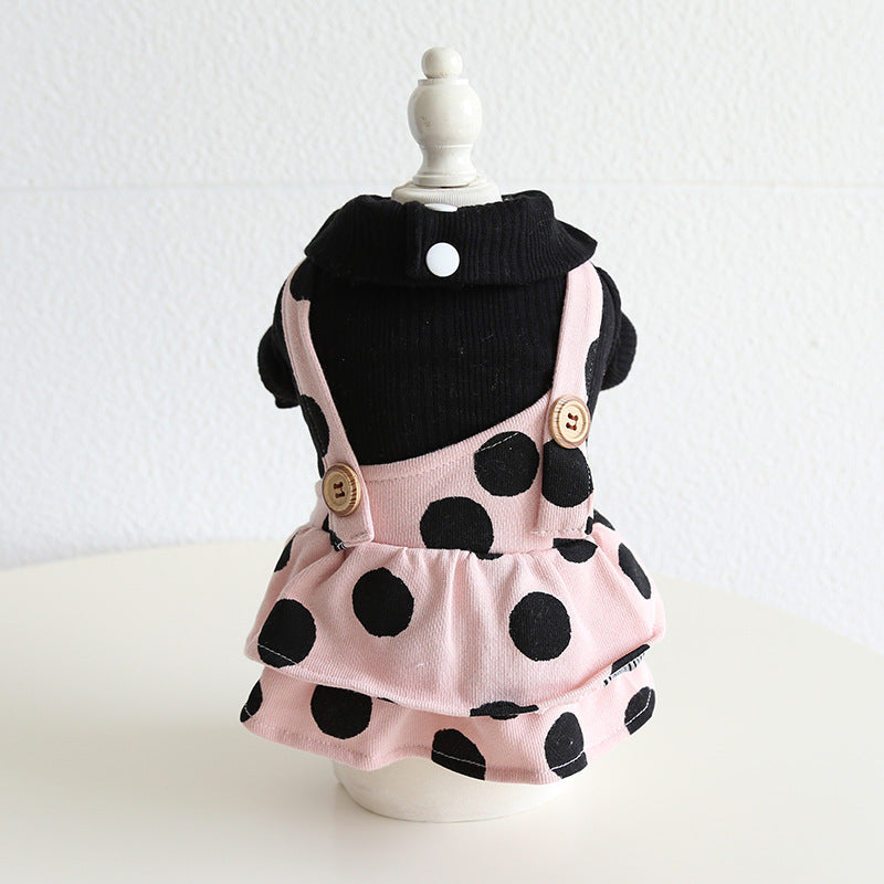 HKM-2627005 Couple's Casual Pet Clothing with Lapel Shoulder Strap for Dogs and Cats