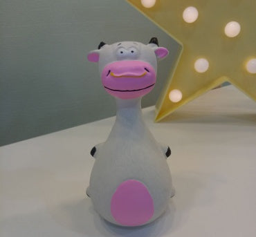 HKM-2627261 Durable Latex Grunting Dog Toy for Puppies, Bite-Resistant, Size 15cm x 8cm