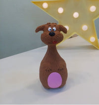 HKM-2627261 Durable Latex Grunting Dog Toy for Puppies, Bite-Resistant, Size 15cm x 8cm