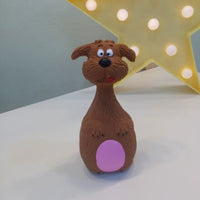 HKM-2627261 Durable Latex Grunting Dog Toy for Puppies, Bite-Resistant, Size 15cm x 8cm