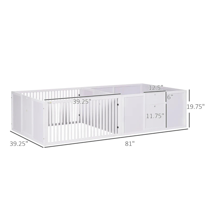 HKM-2627901 Puppy Whelping Box with Two-Room Design for Comfort and Security