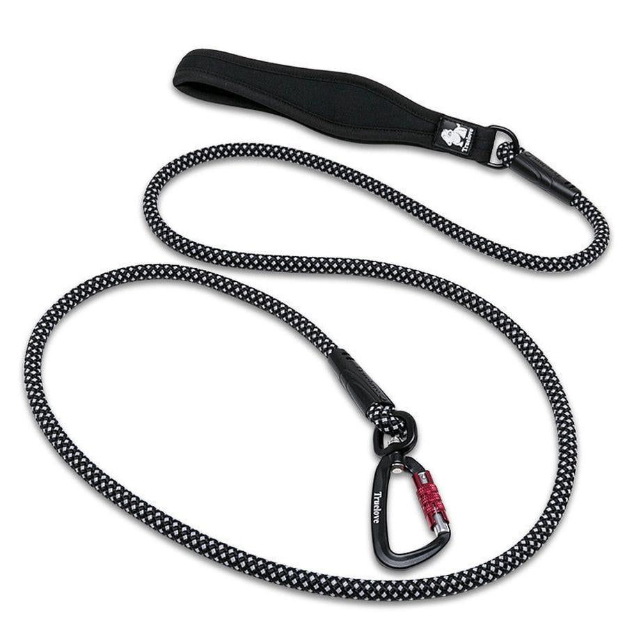 HKM-262803 Reflective Nylon Dog Leash with Round Rope and Climbing Buckle - Available in Orange, Gray, Green, and Black