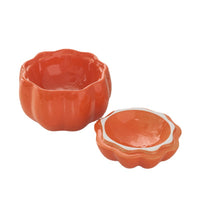 HKM-2628413 Ceramic Cat and Dog Bowl - Pumpkin Design in Orange and Green