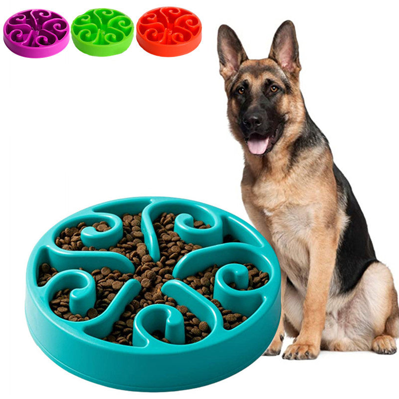 HKM-2629693 Non-Slip Pet Dog Slow Feeder Bowl - Eco-Friendly Anti-Gulping Design for All Dog Sizes