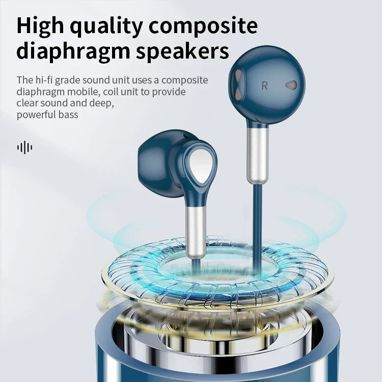 HKM-262995 Wired In-Ear Earphones with Magnetic Design, 1.2M Cable, 3.5mm Connector for Mobile Devices