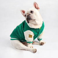 HKM-2630589 Winter Fleece Cotton Dog Coat in Green ¨C Adjustable Sizes L to 4XL