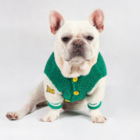 HKM-2630589 Winter Fleece Cotton Dog Coat in Green ¨C Adjustable Sizes L to 4XL