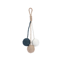 HKM-2630845 Colorful Catnip Ball on a Durable Hemp Rope - Fun Cat Toy for Biting and Playing