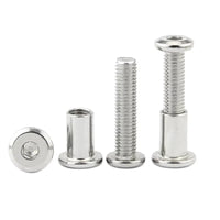 HKM-263123 Stainless Steel Hex Fasteners - Flat Head Socket Head Nuts with Barrel Connectors