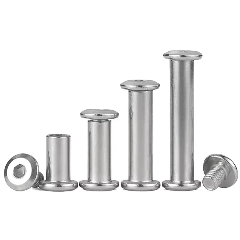 HKM-263123 Stainless Steel Hex Fasteners - Flat Head Socket Head Nuts with Barrel Connectors