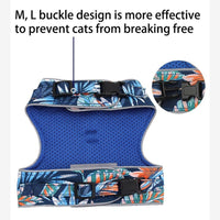 HKM-2631485 Reflective Anti-Stroke Cat Walking Harness and Leash Combo