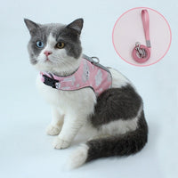 HKM-2631485 Reflective Anti-Stroke Cat Walking Harness and Leash Combo