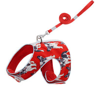 HKM-2631485 Reflective Anti-Stroke Cat Walking Harness and Leash Combo