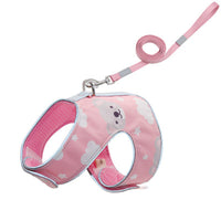 HKM-2631485 Reflective Anti-Stroke Cat Walking Harness and Leash Combo