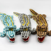 HKM-2631869 Plush Alligator Dog Chew Toy with Sound - 45CM in Blue, Gray, Brown
