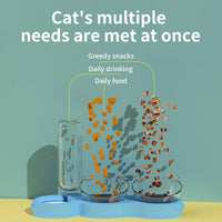 HKM-2632381 Automatic Pet Double Bowl with Fresh Water System and Innovative Sink Partitions