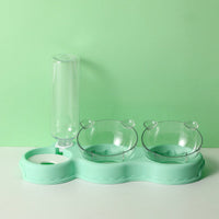 HKM-2632381 Automatic Pet Double Bowl with Fresh Water System and Innovative Sink Partitions