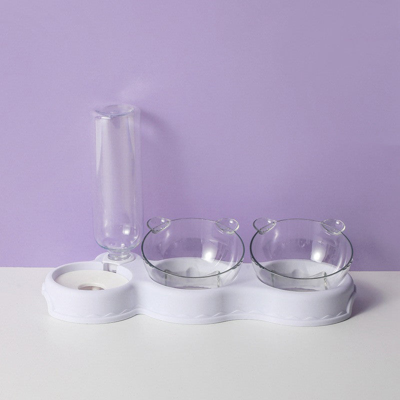 HKM-2632381 Automatic Pet Double Bowl with Fresh Water System and Innovative Sink Partitions