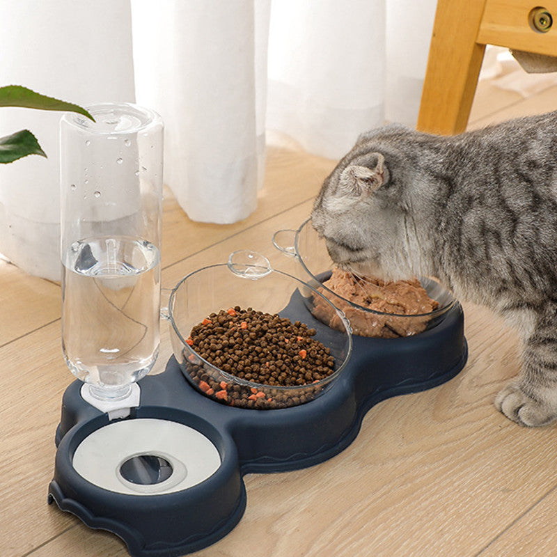HKM-2632381 Automatic Pet Double Bowl with Fresh Water System and Innovative Sink Partitions