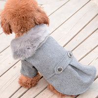HKM-2632765 Solid Color Pet Clothing for Autumn and Winter - Sizes S to XXL in Black and Gray