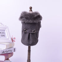 HKM-2632765 Solid Color Pet Clothing for Autumn and Winter - Sizes S to XXL in Black and Gray