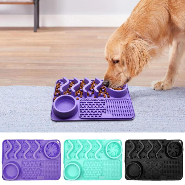 HKM-2634045 Multi-Functional Silicone Pet Licking Mat for Slow Feeding and Outdoor Use