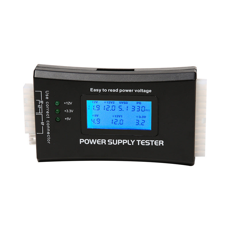 HKM-263443 Chassis Power Supply Tester with LCD Display for ATX, SATA, PCI-E and Floppy Drives