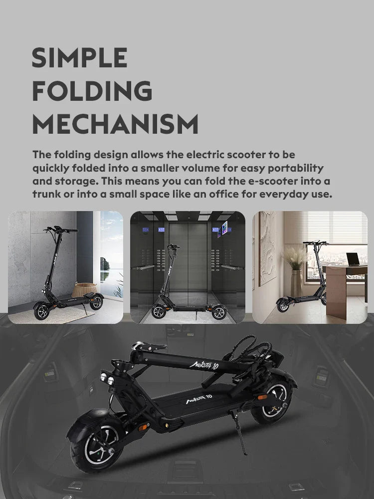 HKM-263443 Powerful 2000W Adult E-Scooter, Foldable, 52V 18.2Ah, Waterproof, Full Suspension, 60-80km Range