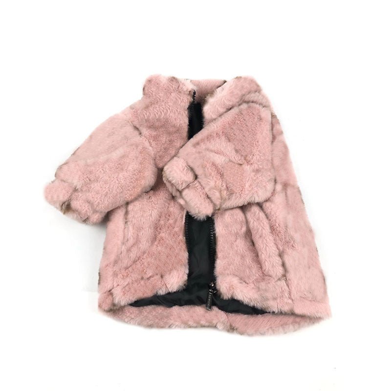 HKM-2636349 Leopard Print Dog Coat for Spring and Autumn, Cotton Material, Japanese and Korean Style