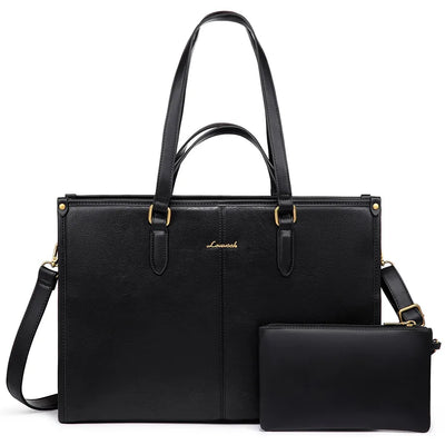 HKM-263635 Stylish Ladies PU Leather Laptop Tote Bag with Clutch Purse - Versatile Work Bag for Office Use