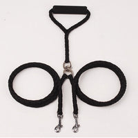HKM-2637757 Durable Hand-Knitted Double-Ended Dog Leash with Padded Handle for Outdoor Use