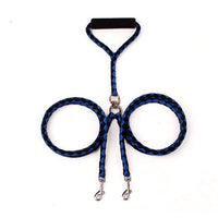 HKM-2637757 Durable Hand-Knitted Double-Ended Dog Leash with Padded Handle for Outdoor Use