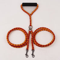 HKM-2637757 Durable Hand-Knitted Double-Ended Dog Leash with Padded Handle for Outdoor Use