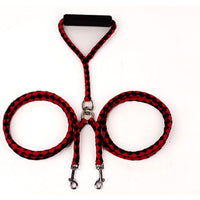 HKM-2637757 Durable Hand-Knitted Double-Ended Dog Leash with Padded Handle for Outdoor Use