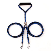 HKM-2637757 Durable Hand-Knitted Double-Ended Dog Leash with Padded Handle for Outdoor Use