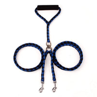 HKM-2637757 Durable Hand-Knitted Double-Ended Dog Leash with Padded Handle for Outdoor Use