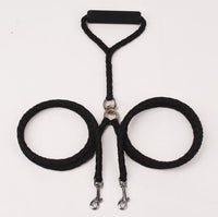 HKM-2637757 Durable Hand-Knitted Double-Ended Dog Leash with Padded Handle for Outdoor Use