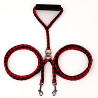 HKM-2637757 Durable Hand-Knitted Double-Ended Dog Leash with Padded Handle for Outdoor Use