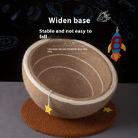 HKM-2638013 Large Cat Scratching Basin Nest made of Starlight Sisal with Flannel and Hemp Rope
