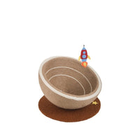 HKM-2638013 Large Cat Scratching Basin Nest made of Starlight Sisal with Flannel and Hemp Rope