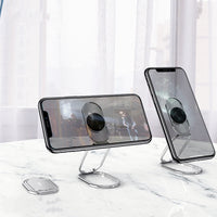 HKM-263955 Foldable Zinc Alloy Mobile Phone Holder for Devices Under 7 Inches