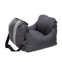 HKM-2640189 Multifunctional Car Kennel Seat Cushion for Pets Up to 10kg, Available in Gray and Brown