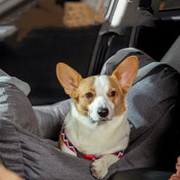 HKM-2640189 Multifunctional Car Kennel Seat Cushion for Pets Up to 10kg, Available in Gray and Brown