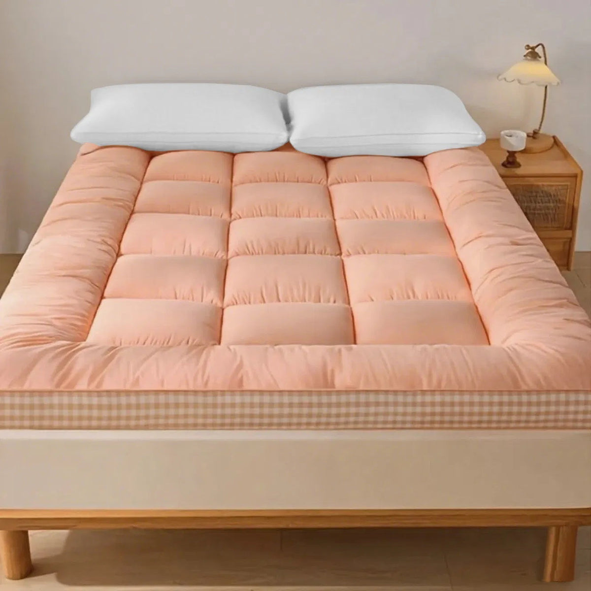 HKM-264083 Checkered Edge Full Size Mattress in 4 Color Options