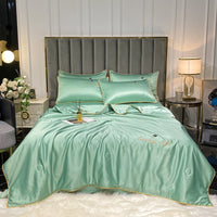 HKM-264083 Washed and Embroidered Ice Silk Quilt Four-Piece Set in Multiple Colors