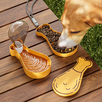 HKM-2641213 Portable 2-in-1 Pet Water Bottle and Food Container - Leak-Proof Hydration Solution for Cats and Dogs