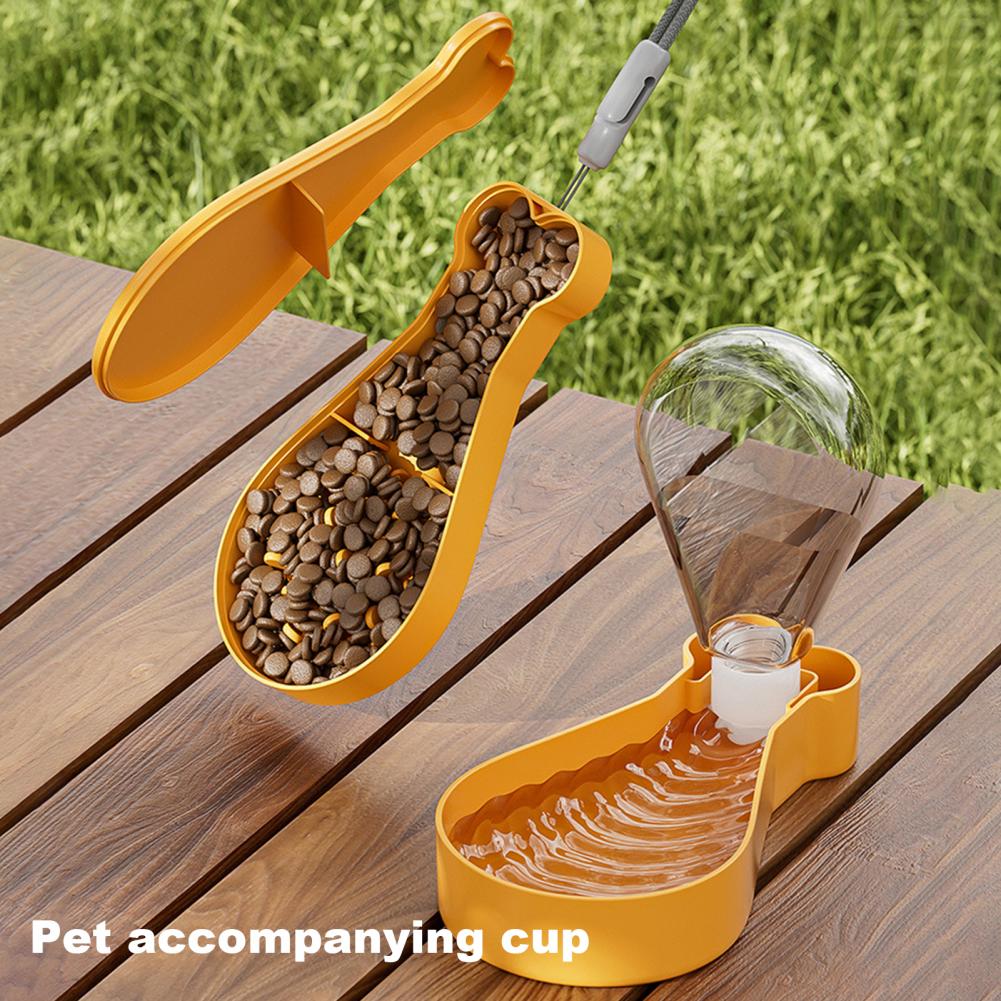 HKM-2641213 Portable 2-in-1 Pet Water Bottle and Food Container - Leak-Proof Hydration Solution for Cats and Dogs